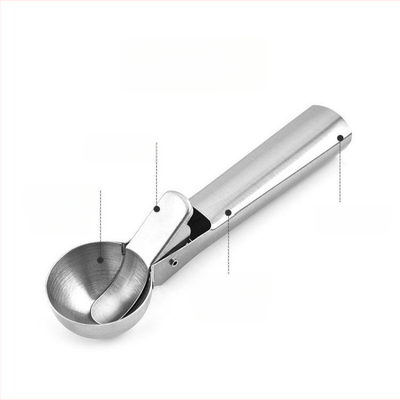 Nerūdijončio plieno ledų šaukštelis suaugusiems, šiuolaikinis minimalistinis stilius, galimybė pritaikyti