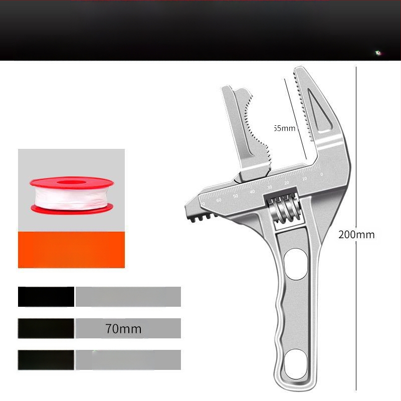 Тръбен ключ за мивка, S2 инструментална стомана, пластмасово покритие, за ремонт на водопроводни тръби и ъглови кранове