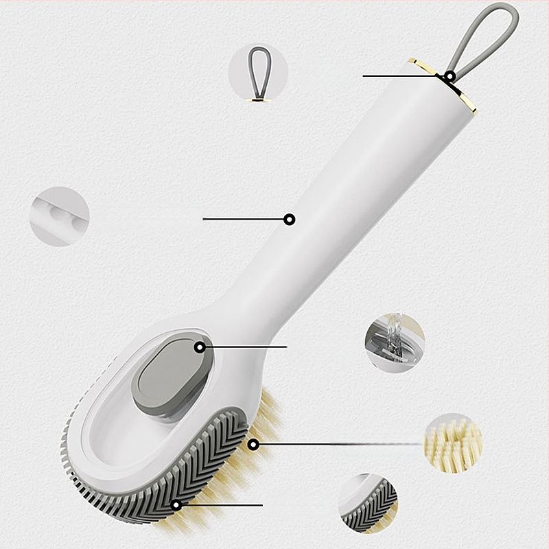 Βούρτσα παπουτσιών δύο σε ένα με μακριά λαβή για φροντίδα σουέντ και απολύμανση, κατασκευή PS+TPR