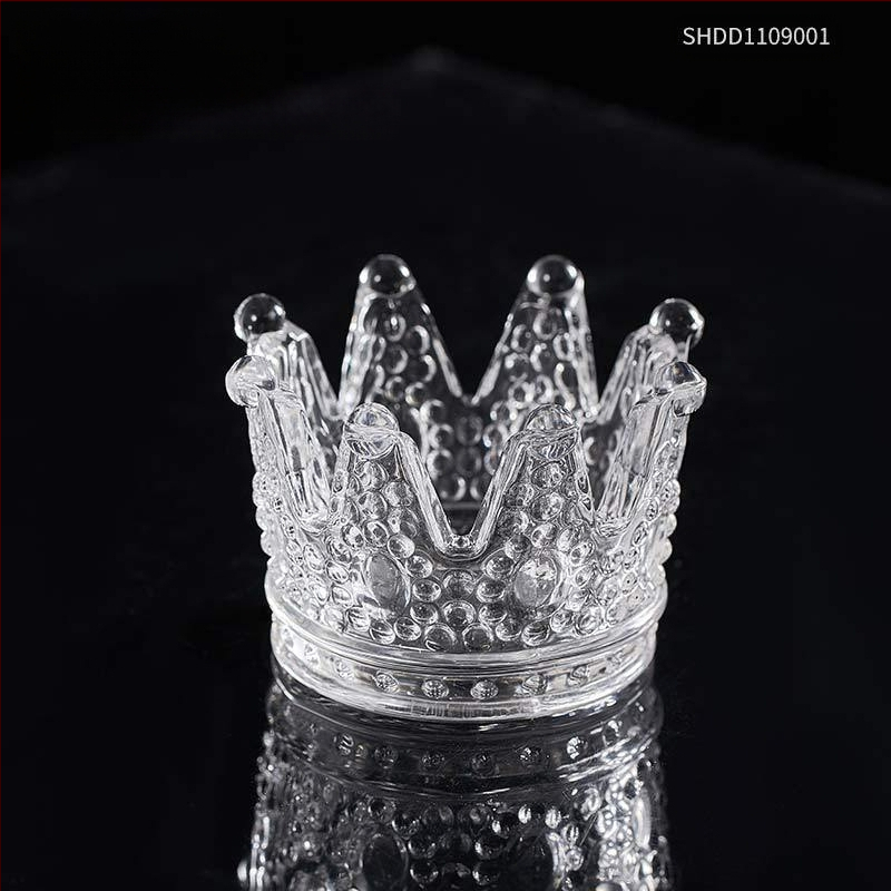 Popolnjak od kristalnog stakla i držač za svijeće, nordijski stil Crown dizajn, Hongxiao, podrijetlo Qixian County