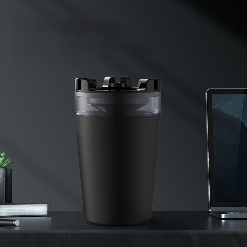 Metalo pelenų indelis su vandens baku, nešiojamas, namų ir automobilio naudojimui, graviruotas