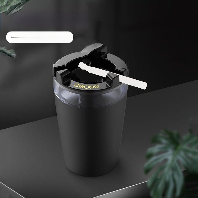 Metalo pelenų indelis su vandens baku, nešiojamas, namų ir automobilio naudojimui, graviruotas