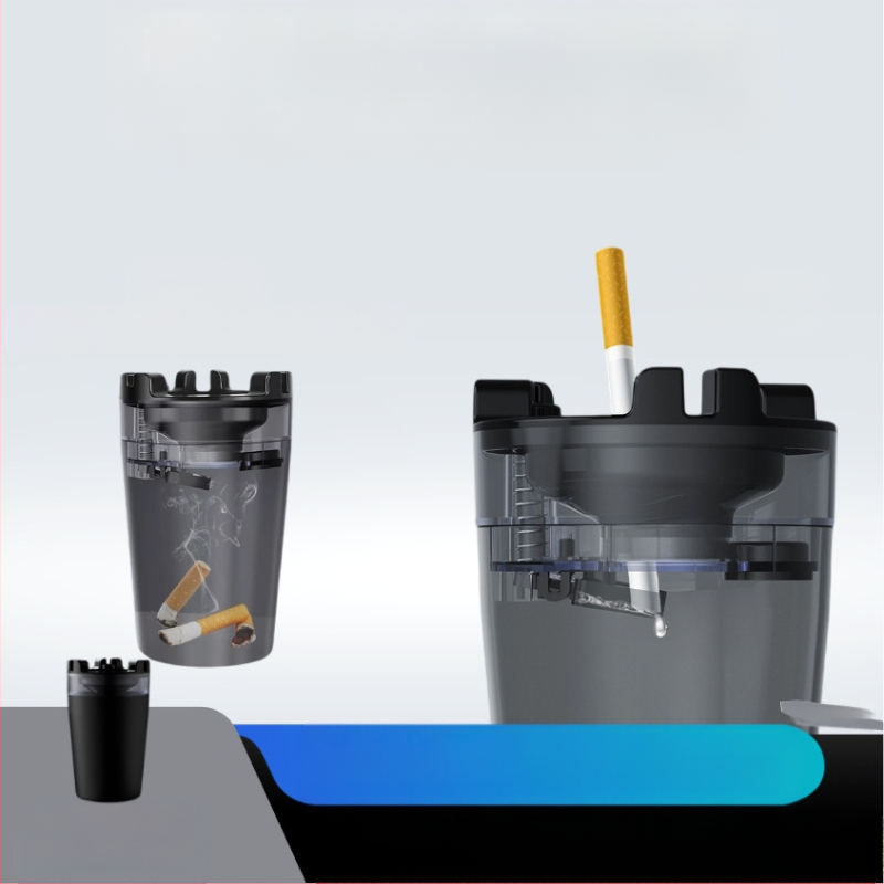 Metalo pelenų indelis su vandens baku, nešiojamas, namų ir automobilio naudojimui, graviruotas