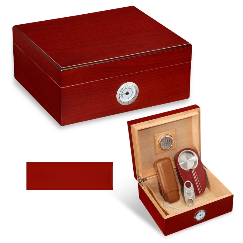 Ciedru koka cigāru kastīte HC-90 no GALINER, pārnēsājama ar instrumentiem, liela ietilpība