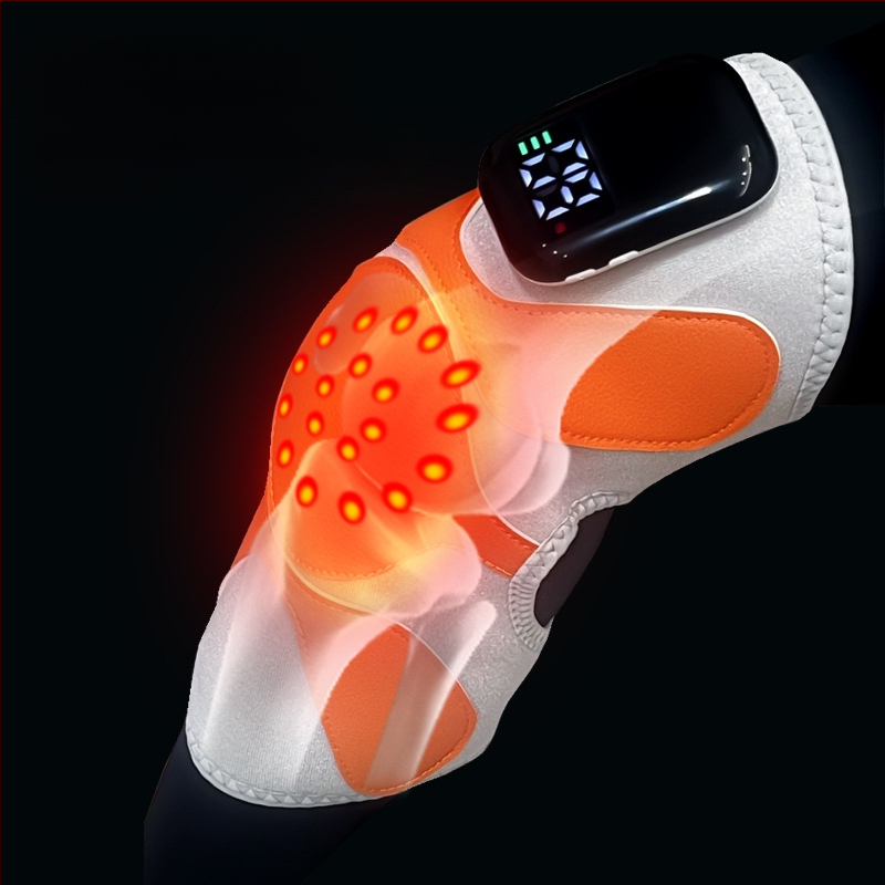 Masažer za koljeno s električnim zagrijavanjem i masom u četiri zone, inteligentna kontrola temperature, odvojiva kontrolna jedinica | 5V, 7W, 40–60°C