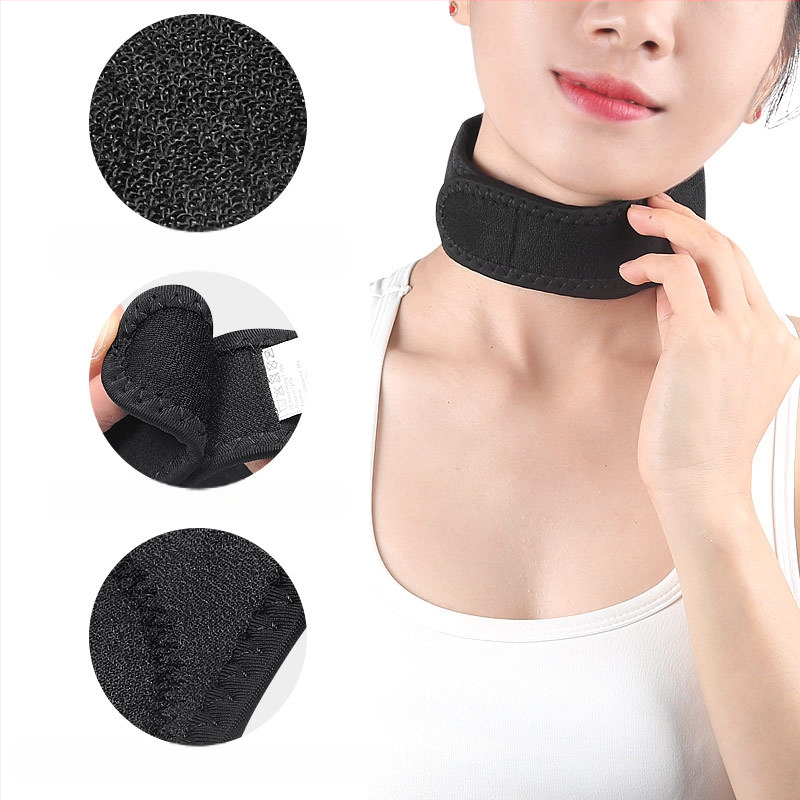 Защита за шията със самонагряване и магнитни камъни, Velcro лента, ветроустойчива