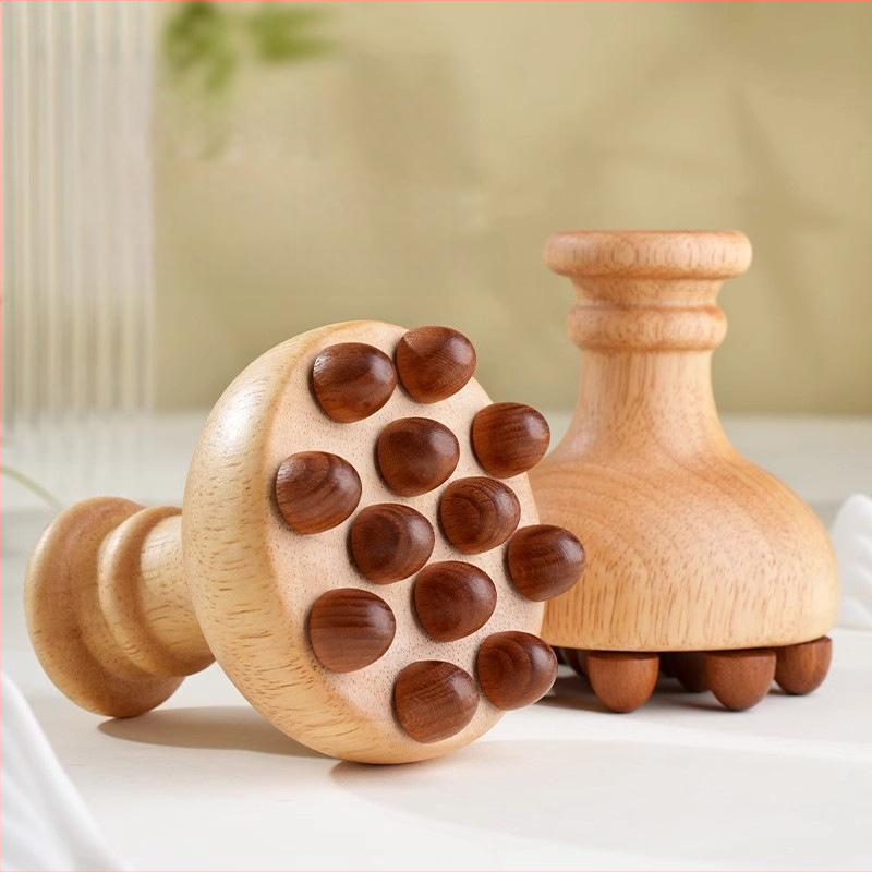 Ξύλινος μασάζ με μεσημβρινό βούρτσα για την κοιλιά — USB τροφοδοσία, λειτουργία μουσικής, μηχανικός έλεγχος, από Little Red Fish Jewelry