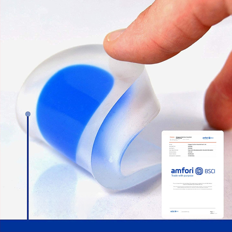 Geel + silikogeeli kanna pad jalatsitele – kahetooniline stiil, löögide summutamine