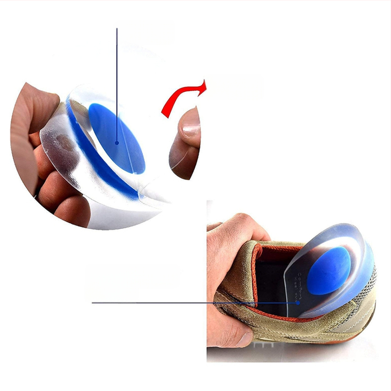 Geel + silikogeeli kanna pad jalatsitele – kahetooniline stiil, löögide summutamine