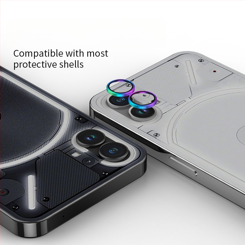 Προστατευτικό φακού Nothing Phone 1 — φινίρισμα καθρέφτης, ανθεκτικό σε γρατζουνιές, υλικό: tempered glass από κράμα αλουμινίου, επεξεργασία: μηχανική κατεργασία