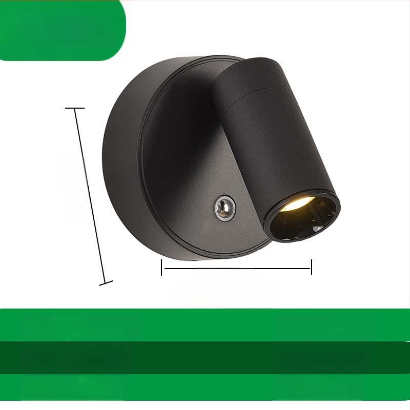 LED απλίκα τοίχου με USB τροφοδοσία και μαγνητικό COB προβολέα; αλουμινένιο σώμα; τοίχος με φωτισμό τύπου wash