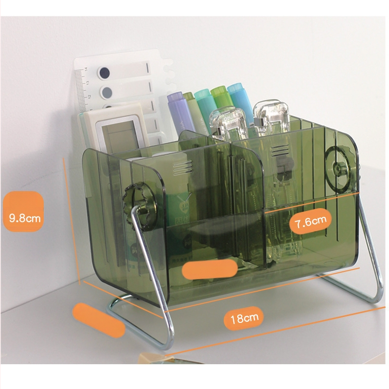 Autonomy PET kvadrātveida pildspalvas turētājs – galda organizētājs (kvadrātveida stils)