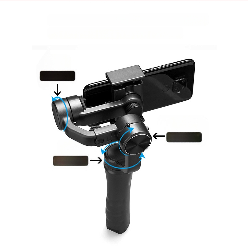 F6 trijų ašinių rankinis išmaniojo telefono stabilizatorius su Bluetooth, vibracijų stabilizavimas, išmanus sekimas