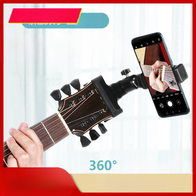 Gitár fejre szerelhető telefon tartó partitúra klippel, univerzális mobiltelefon tartó élő közvetítéshez