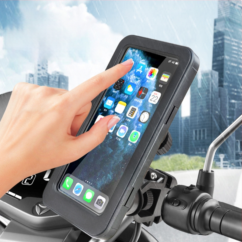 Държател за телефон за електрически превозни средства със водоустойчив калъф, сензорен екран, презареждаем ABS монтаж