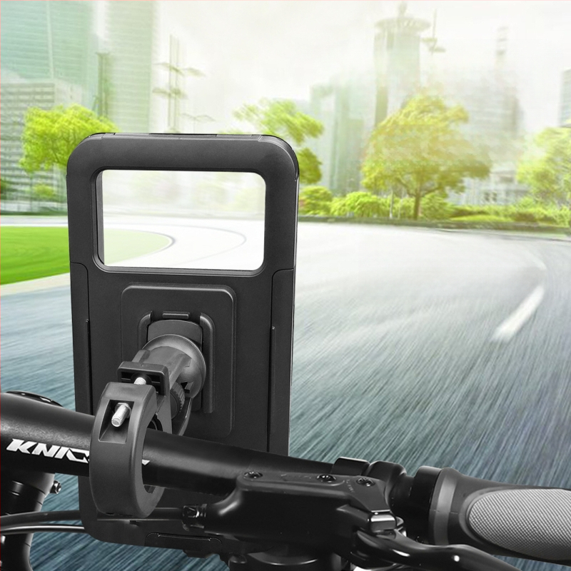 Държател за телефон за електрически превозни средства със водоустойчив калъф, сензорен екран, презареждаем ABS монтаж