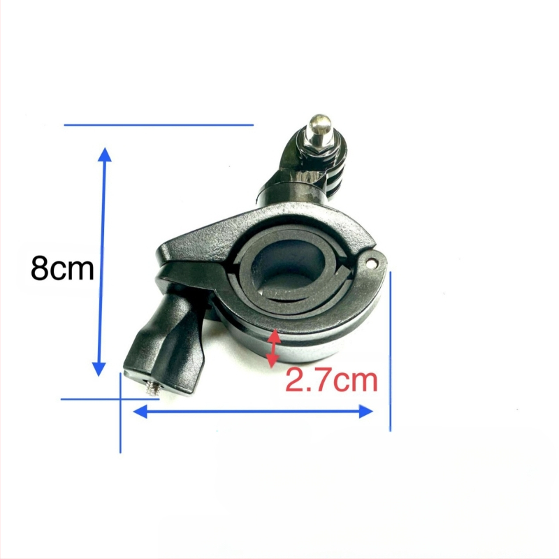 GoPro kamerai skirtas laikiklis dviračiams ir motociklams, PC medžiaga, prekės ženklas Medium Overpass, suderinamas su GoPro, supakuotas į skaidrų maišelį