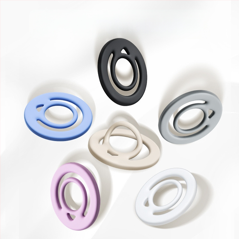 Μαγνητική βάση για κινητό με δαχτυλιδό-κρατητή, φορητή, συμβατή με Apple γρήγορη φόρτιση; υλικά: σιλικόνη, πλαστικό, σίδηρος, μαγνήτης