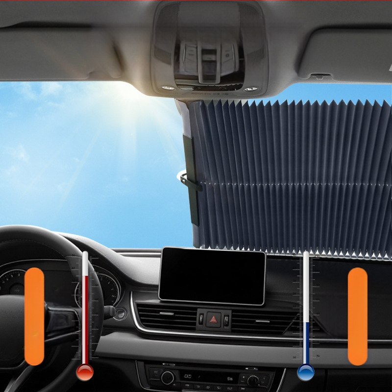 Automatinė ištempta saulės skydelis priekiniam stiklui automobiliui (Medžiaga: aliuminio plėvelė; Montavimas: rankinis; Suderinamas su: Toyota; Modelis: vienos spalvos; Stilius: paprastas)