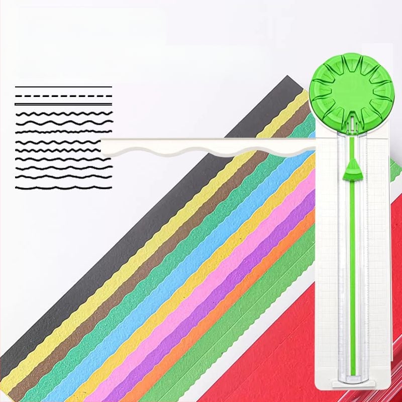 PT-001G 12-σε-1 συρόμενο μικρό πλαστικό κοπτικό χαρτιού για χειροποίητα ημερολόγια