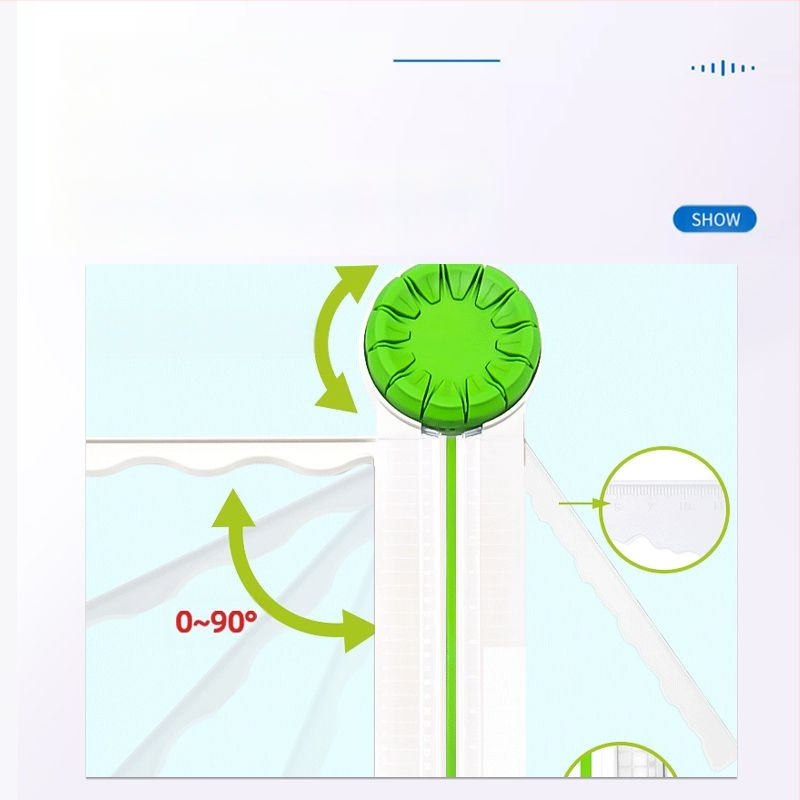 PT-001G 12-σε-1 συρόμενο μικρό πλαστικό κοπτικό χαρτιού για χειροποίητα ημερολόγια