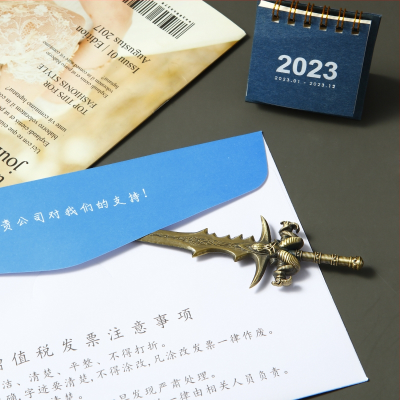 Ανοίχτης φακέλων από κράμα ψευδάργύρου, ρετρό σχεδίαση, φορητός, πολυλειτουργικό εργαλείο γραφείου για το άνοιγμα αλληλογραφίας και κοπή εγγράφων