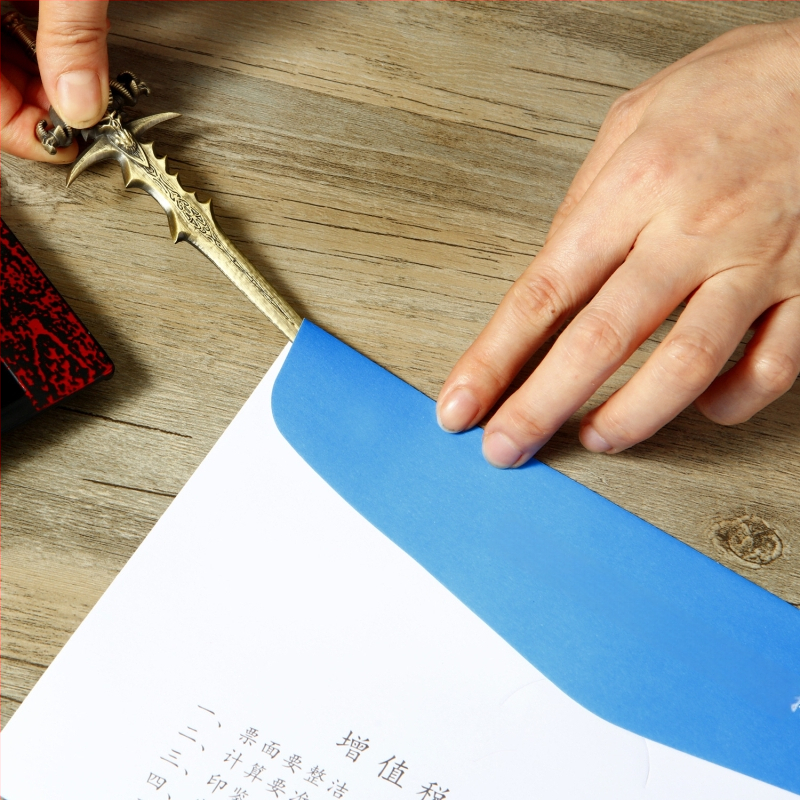 Ανοίχτης φακέλων από κράμα ψευδάργύρου, ρετρό σχεδίαση, φορητός, πολυλειτουργικό εργαλείο γραφείου για το άνοιγμα αλληλογραφίας και κοπή εγγράφων