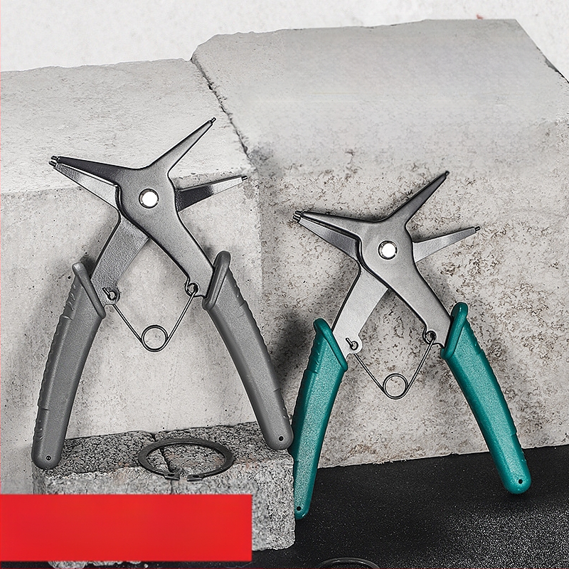 Клипови клещи за вътрешни и външни клипсове, двуфункционален инструмент за демонтаж на пружинни пръстени и разширяващи клещи