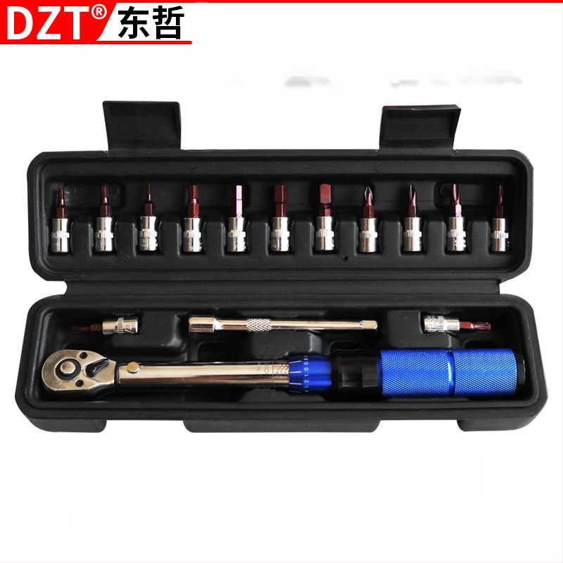 Ключ за въртящ момент, 15-частен комплект, 72-зъбен храповик, регулируем, 2–24 N·m, индустриален клас