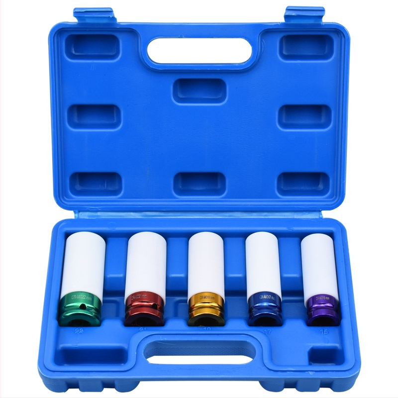 Защитни маншети за гуми, комплект от 3 части – метрични, високовъглеродна стомана, полирано хромирано покритие, накрайник с единичен профил