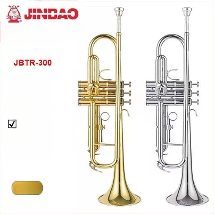 JBTR-300 Down-B Труба, позлатена, за начинаещи - меден духов инструмент за училищен духов оркестър