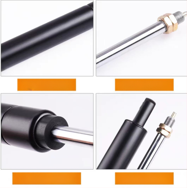 Nugaros atramos dujų spyruoklės lazda biuro kėdėi – spyruoklinis plienas, montavimo atstumas 480, eiga 160, forma: atramos lazda