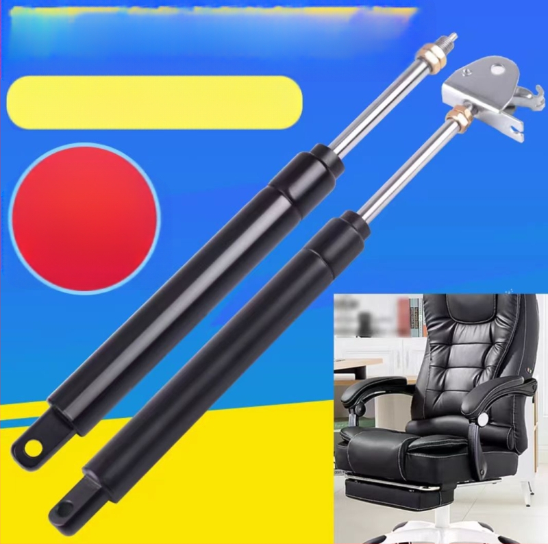 Nugaros atramos dujų spyruoklės lazda biuro kėdėi – spyruoklinis plienas, montavimo atstumas 480, eiga 160, forma: atramos lazda