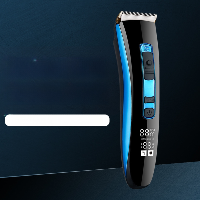 Elektrinis plaukų kirpimo skutimosi prietaisas su USB įkrovimu, LCD ekranas, įmontuota 1200-2000mAh baterija, nerūdijančio plieno peiliai, atsparus vandeniui