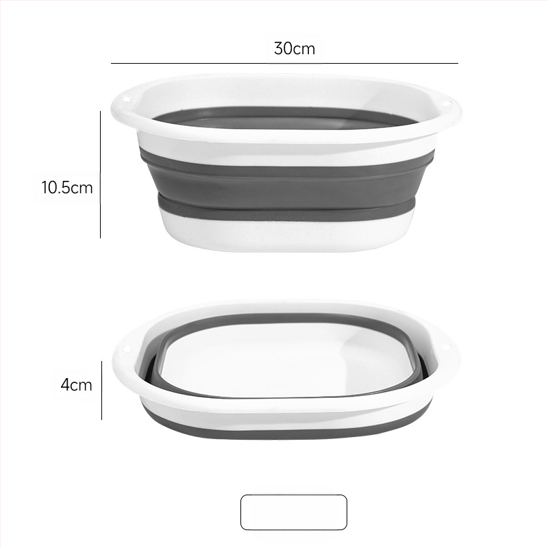 Αναδιπλόμενος πλαστικός νιπτήρας προσώπου, τετράγωνης μορφής, ελαφρύς και φορητός, ενισχυμένος σχεδιασμός, βάρος 114 g