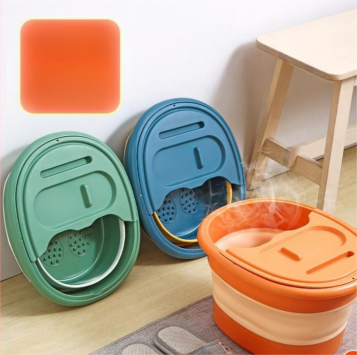 Sulankstomas plastinės kojų vonios kibiras suaugusiems — nešiojamas dizainas, Orange prekės ženklas