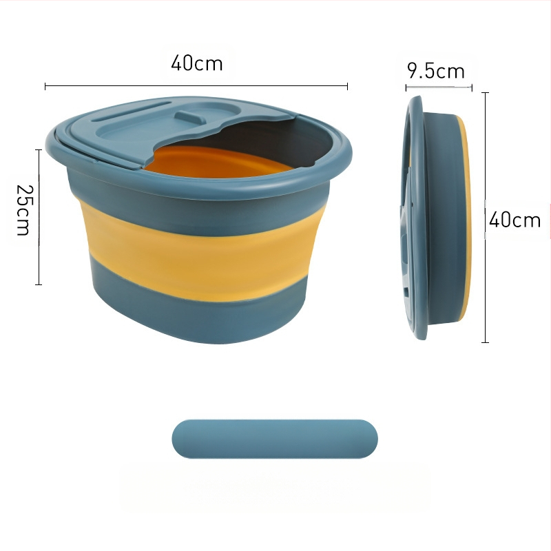 Sulankstomas plastinės kojų vonios kibiras suaugusiems — nešiojamas dizainas, Orange prekės ženklas