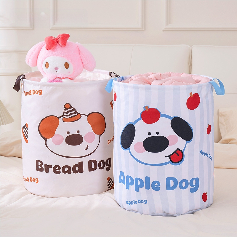 Apskrito formos audinio saugyklinis krepšys svetainėje – animacinio stiliaus žaislų organizatorius, 0,4 kg