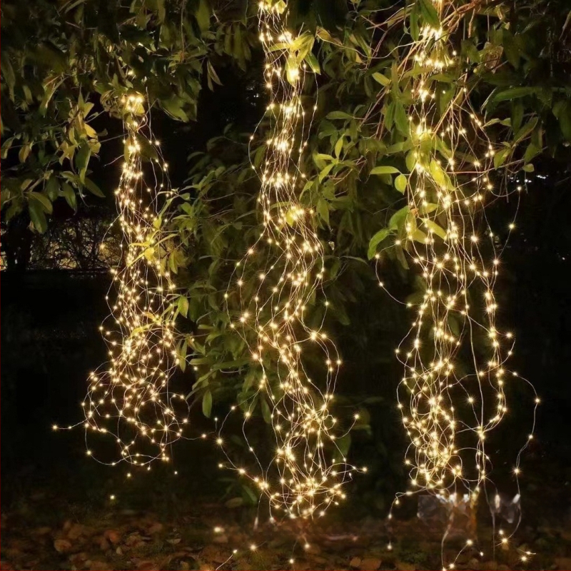 Tree Vine Lantern Ponytail Light – IP67 atsparus vandeniui vario vielos šviestuvų virne, maitinimas saulės energija/USB/baterija, ≤36V, mygtuko/nuotolinio valdymo, CE sertifikatas