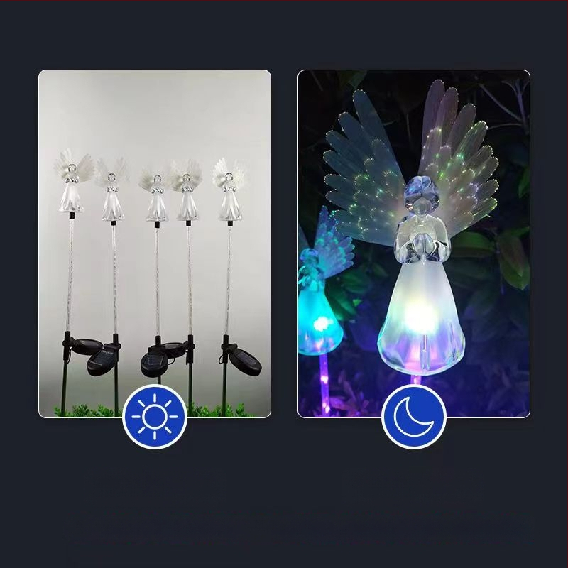 Napelemes angyal lámpa kültéri kerthez, IP65, 5W, 6–12 óra működés