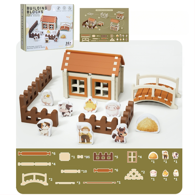 Koka celtniecības bloki ar Luban savienojumiem, mortise un tenon, 100–200 gab., bērniem 4–6 gadiem, DIY izglītojoša rotaļlieta