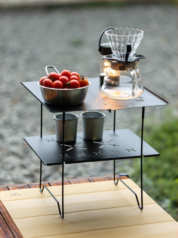 Портативна сгъваема маса за къмпинг, стоманена плоча със студено валцоване, сгъваема, подходяща за пътуване, обработка по поръчка