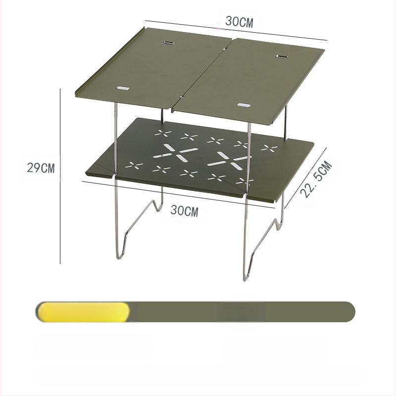 Портативна сгъваема маса за къмпинг, стоманена плоча със студено валцоване, сгъваема, подходяща за пътуване, обработка по поръчка