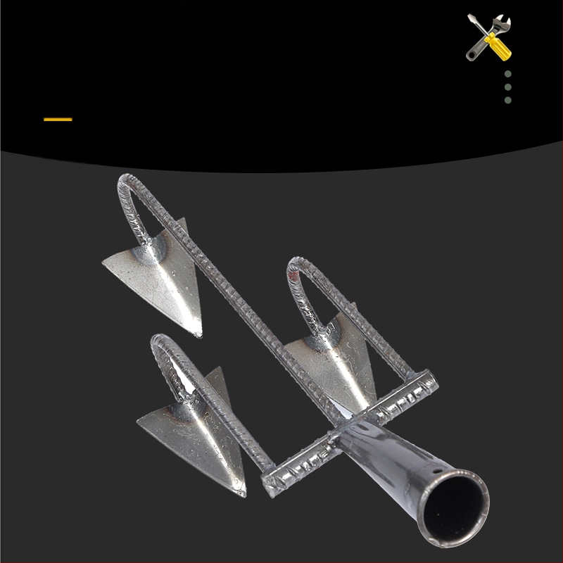 Trikampė daržo kastuvė su penkiais dantimis, mangano plienas, skirta žemei atpalaiduoti ir piktžolių naikinimui