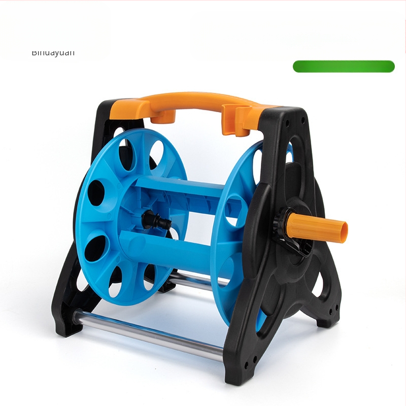 Домашна водна пушка с високо налягане за миене на автомобили и поливане в градината, със навивател за маркуч и държач за тръба (0.5 MPa работно налягане, 30°C експлоатация, burst 0 MPa)