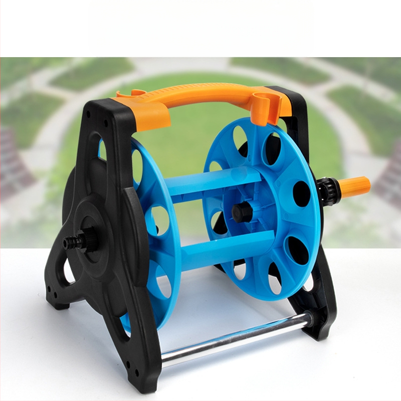 Домашна водна пушка с високо налягане за миене на автомобили и поливане в градината, със навивател за маркуч и държач за тръба (0.5 MPa работно налягане, 30°C експлоатация, burst 0 MPa)