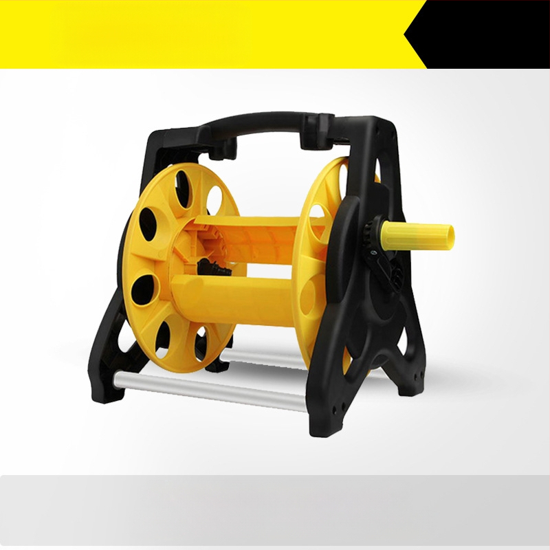 Домашна водна пушка с високо налягане за миене на автомобили и поливане в градината, със навивател за маркуч и държач за тръба (0.5 MPa работно налягане, 30°C експлоатация, burst 0 MPa)