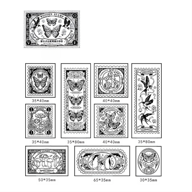 Koka kombinētais zīmogs – Tekstu sērija, modelis 4945, taisnstūra vai kvadrāta forma, 150 g, izlaidums 2019-05-20