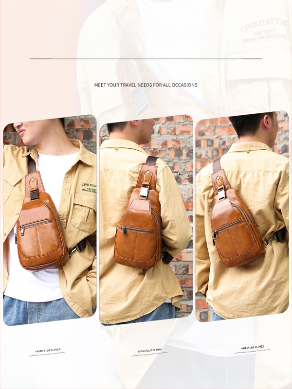 Meeste rindkere kott nahast – esimese kihiga nahk, kulumiskindel, vooder polüester-puuvill, suvi 2024