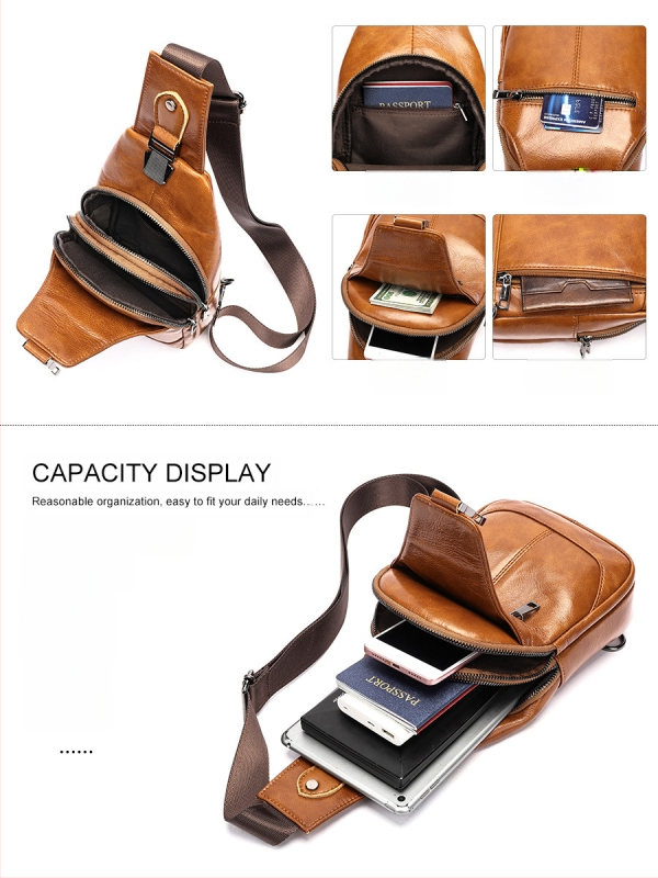 Meeste rindkere kott nahast – esimese kihiga nahk, kulumiskindel, vooder polüester-puuvill, suvi 2024